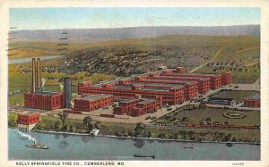 Kelly Springfield Tire Plant Cumberland Maryland 1928 postcard