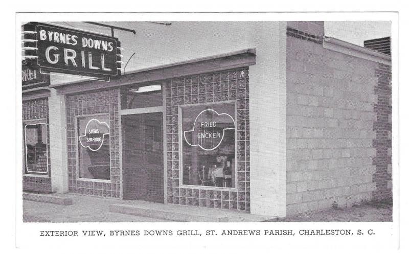 Charleston SC St Andrews Parish Byrnes Downs Grill Interior Exterior 2 Postcards