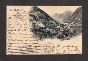 Switzerland  Gotthardbahn Wasser Carte Postale Postkarte Swiss 1900 UDB
