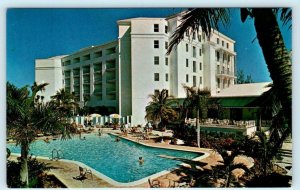 NASSAU, BAHAMAS ~ Cable Beach BALMORAL BEACH HOTEL Pool 1960s-70s Postcard