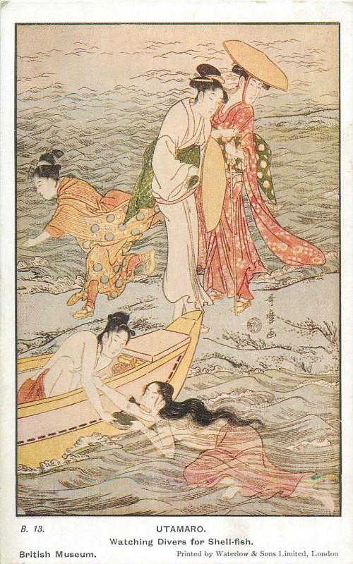 Utamaro - Watching Divers for shell-fish