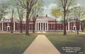 Postcard Waterman Bldg University Vermont Burlington