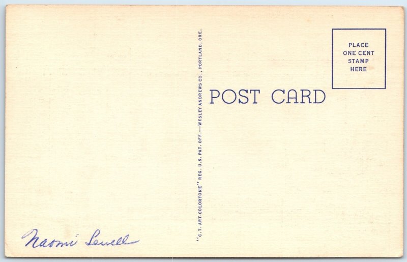 1937 Idaho Falls, ID Dam Snake River Shore Rocks Wesley Andrews Bldg PC Ida A249