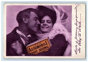 c1910 Cycle and Automobile Trade Journal Advertising Couple Unposted Postcard