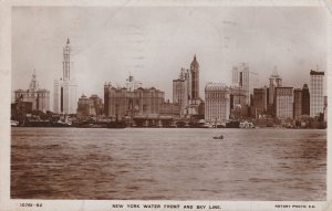 New York City Water Front and Skyline 1919 Real Photo