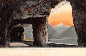 Die Axenstrasse Switzerland Old Vintage Antique Post Card
