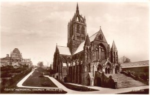 Vintage Postcard 1937 Coats' Memorial Church Event Venue Paisley Scotland RPPC