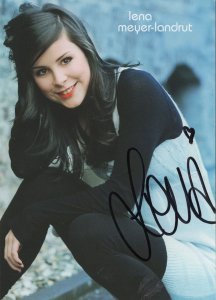 Lena Mayer Landrut German  Eurovision Song Contest Hand Signed Photo