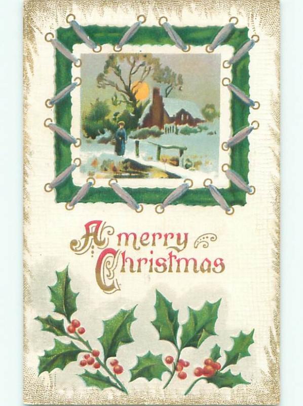 Divided-Back CHRISTMAS SCENE Great Postcard W9696