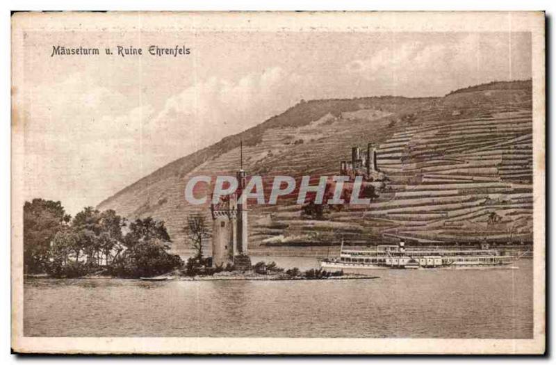 Bingen- Mauseturm u Ruine Ehrenfels-CPA