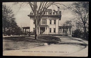 Vintage Postcard 1930's Upsala College, Admin Bldg, E. Orange, New Jersey (NJ)
