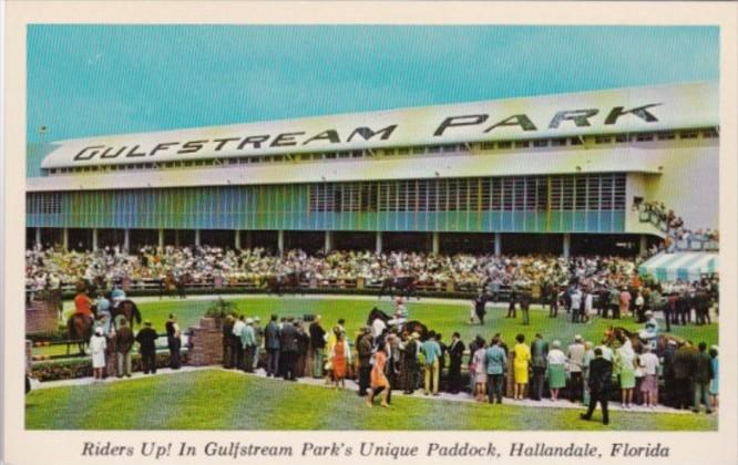 Florida Hallandale The Paddock At Gulfstream Park Near Miami Horse Racing