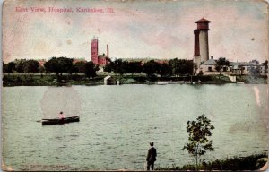 Illinois Kankakee East View Showing Hospital 1919