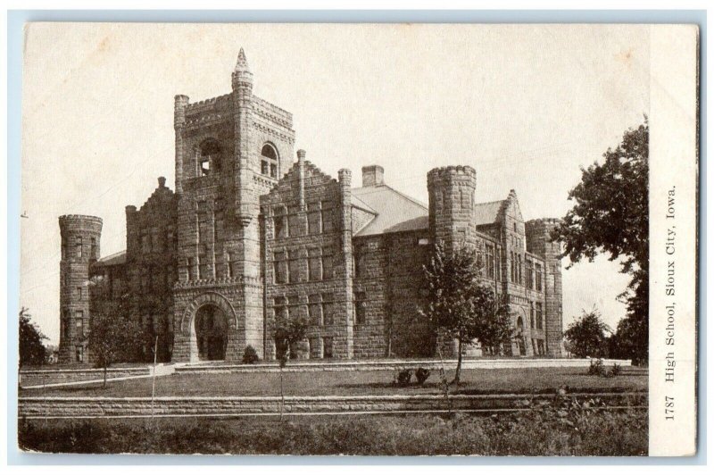 c1910's High School Building Campus Sioux City Iowa IA Unposted Antique Postcard