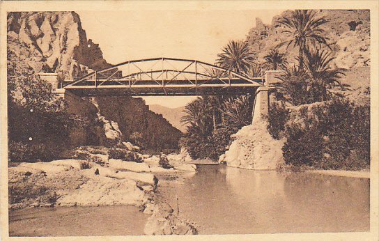 Algeria El Kantara Passerelle sur l'Oued