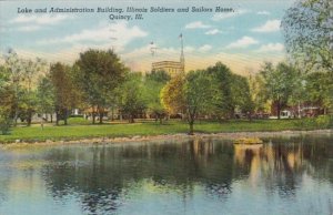 Illinois Quincy Lake & Administration Building Illinois Soldiers and Sailors ...