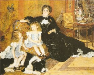 Auguste Renoir. Madame Charpentier and her Children Fine painting, modern Germ