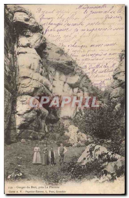 Old Postcard Bret Gorge near La Placette