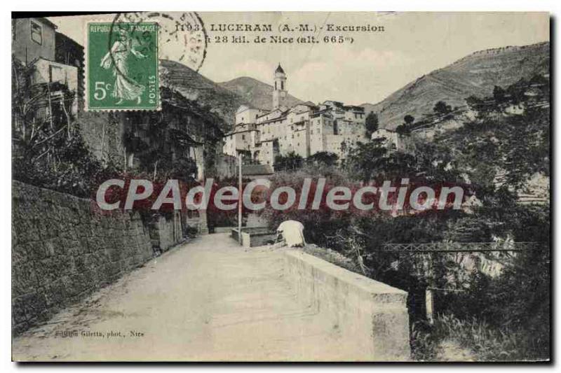 Postcard Old Luceram Excursion