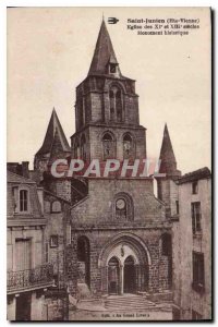 Old Postcard St Junien Haute Vienne Church