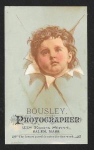 VICTORIAN TRADE CARD Bousley Photographer Baby