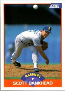 1989 Score Baseball Card Scott Bankhead Seattle Mariners sk29821