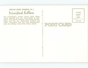 Unused Pre-1980 HILLTON HOTEL Port Of Spain Trinidad And Tobago F6223@