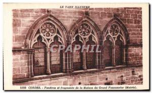 Old Postcard The Illustrious Tarn Cordes Windows and fragments of the House o...