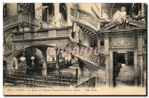 Old Postcard The Paris Jube L & # 39Eglise Saint Etienne du Mont