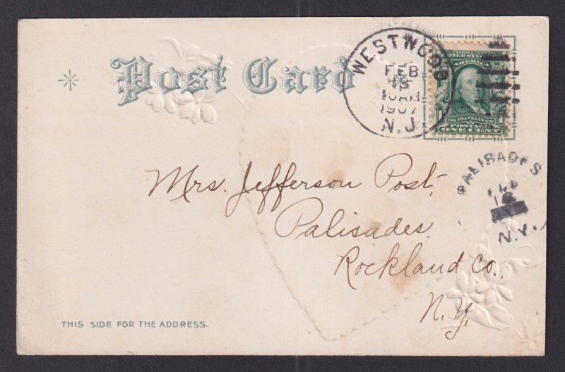 UNITED STATES, Postcard, A Valentine Message Birds