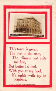 J65/ Ellendale North Dakota RPPC Postcard c1910 Dickey Hotel Building 254