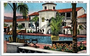 Postcard - The Plunge at Agua Caliente Spa, Hotel Agua Caliente, Tijuana, Mexico