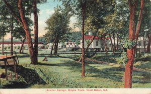 WEST BADEN INDIANA~EXTERIOR SPRINGS BICYCLE TRACK~POSTCARD