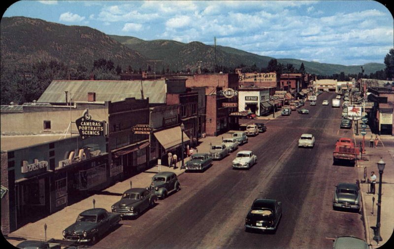 Sandpoint Idaho ID Mobilgas Gas Station Pickup Truck Vintage Postcard