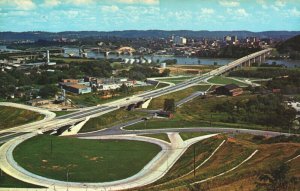 USA The New Freeway And Olgiati Bridge Tennessee River Chattanooga Chrome 03.95