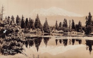 MT SHASTA CALIFORNIA~1929 PORTLAND R.P.O. REAL PHOTO POSTCARD