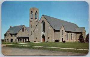 Peoria Illinois 1950s Postcard First Federated Church