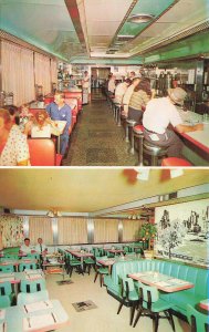 Wayne NJ Hollywood Diner on Route 46 Duo View Postcard