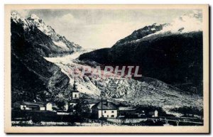Argentieres Old Postcard village and glacier