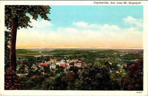 Postcard PANORAMIC SCENE Fayetteville Arkansas AR AO2374