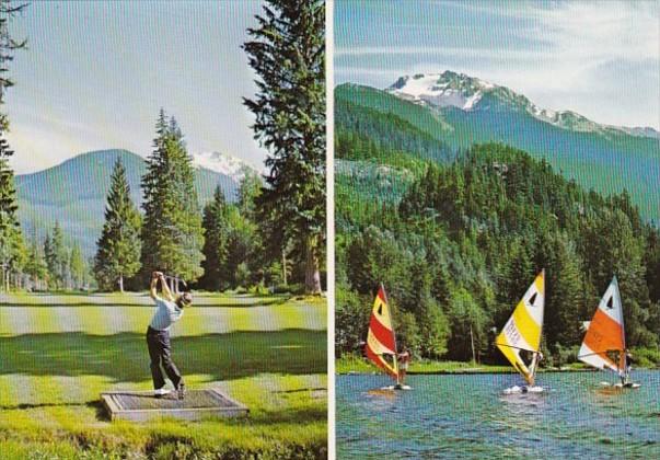 Canada British Columbia Whistler Arnold Palmer Designed Golf Course & Wind Su...