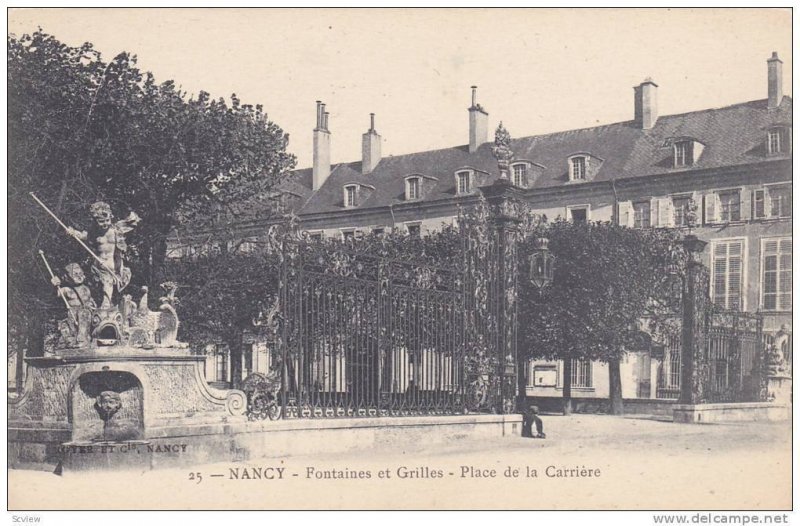 Fontaines Et Grilles- Place De La Carriere, Nancy (Meurthe-et-Moselle), Franc...