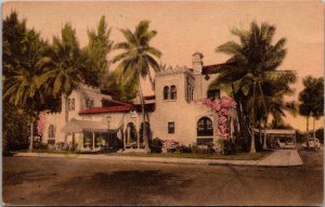 Florida Coral Gables The Coral Gables Inn Handcolored Albertype 1948