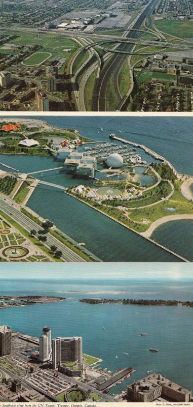 Ontario Place Birds Eye Aerial 3x Canadian Postcard s