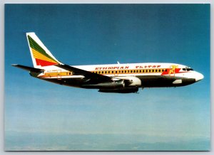 Airplane Postcard Ethiopian Airlines Airways Boeing 737 ET-AJA FU4