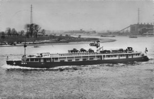 MS Basilea Motor Freighter Ship Rare Alpine Rhine Line Old RPC Postcard