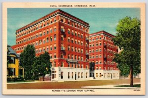 Hotel Commander Cambridge Massachusetts MA Roadway & Modern Building Postcard