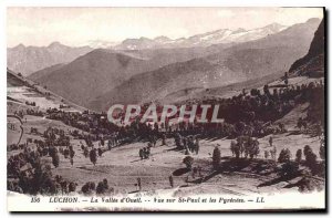 Old Postcard Luchon Oueil Valley View St Paul and the Pyrenees
