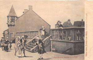 B93669 vieux liege exposition  plate forme gothique painting postcard belgium