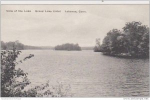 Connecticut Lebanon View Of The Lake Grand Lake Hotel Albertype